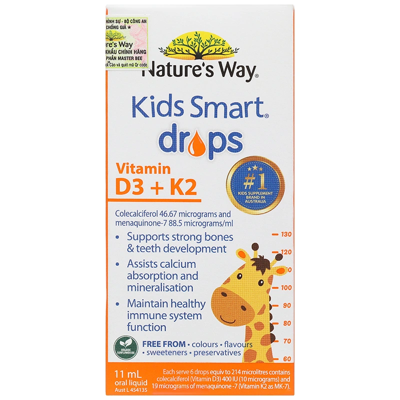 Thực phẩm bảo vệ sức khỏe Nature's Way Kids Smart drops Vitamin D3 + K2 - 1